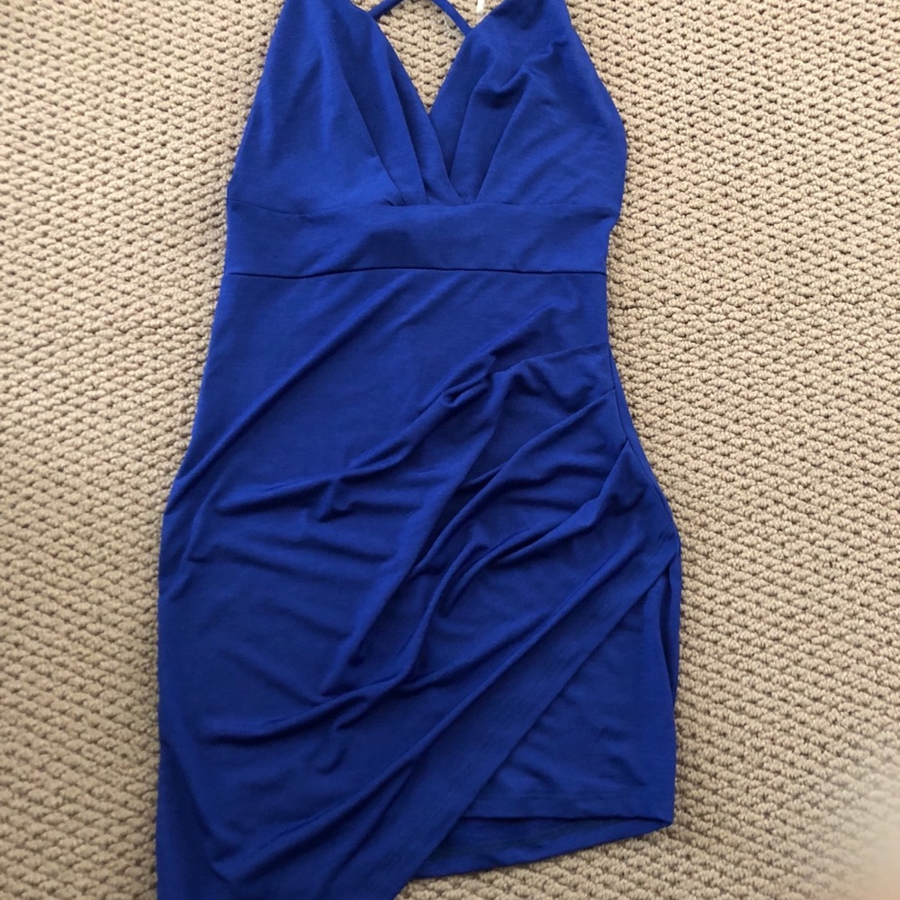 Royal blue mini dress